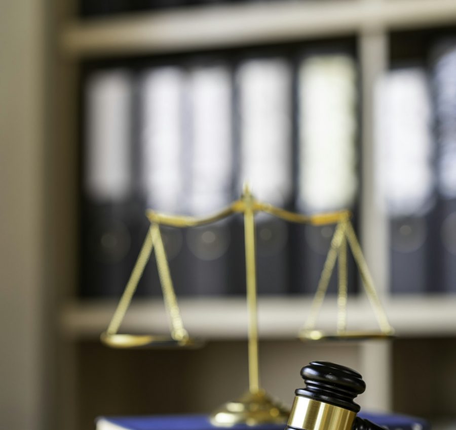 judgment hammer, Legal office. Attorney at law. Law and justice. Wooden judge gavel, close-up view.